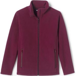 Lands’ End Kids Mid-weight Fleece Jacket(Burgundy)