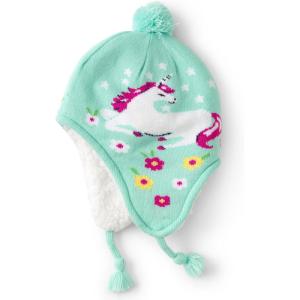 Lands’ End Kids Peruvian Hat(Clearwater Blue Unicorn)