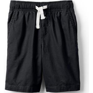 Lands’ End Kids Pull On Chambray Elastic Waist Shorts(Black)