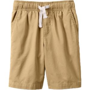Lands’ End Kids Pull On Chambray Elastic Waist Shorts(Gold Yellow)