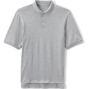 Lands’ End Kids School Uniform Polo – 100% Cotton Comfort That Lasts All Year, Easy-Care, Short Sleeve(Gray Heather)