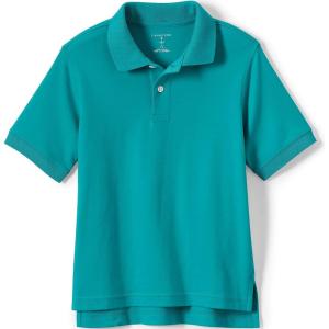Lands’ End Kids School Uniform Polo – 100% Cotton Comfort That Lasts All Year, Easy-Care, Short Sleeve(Teal Breeze)