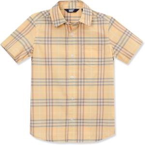 Lands’ End Kids Short Sleeve Poplin Camp Shirt(Amarillo Plaid)