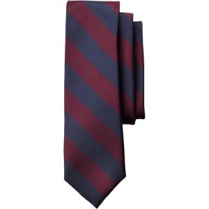Lands’ End Kids Stripe To Be Tied Tie(Classic Navy/Dark Crimson)