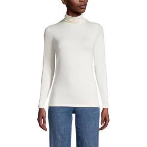 Lands’ End Lightweight Jersey Long Sleeve Turtleneck(Ivory)