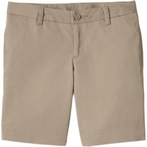 Lands’ End Little Girls Slim Plain Front Blend Chino Shorts(Khaki)