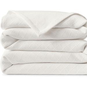 Lands’ End Matelasse Coverlet White King(Ivory)