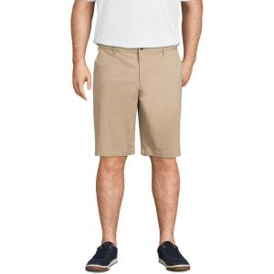 Lands’ End Men’s 11″ Comfort Waist Comfort First Stretch Chino Shorts(Khaki)