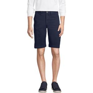Lands’ End Men’s 11″ Comfort Waist Comfort First Stretch Chino Shorts(Radiant Navy)