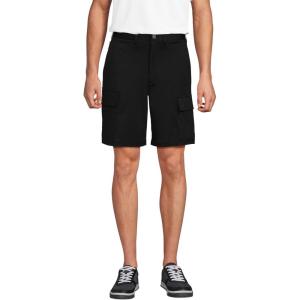 Lands’ End Men’s 9 Inch Flex Performance Cargo Short(Black)