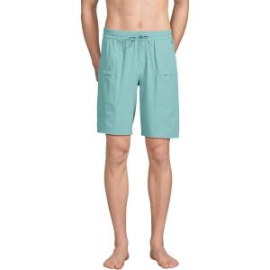 Lands’ End Men’s 9 Inch Packable Cargo Swim Shorts(Pale Teal)