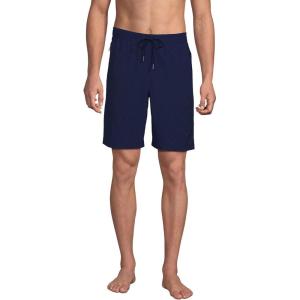 Lands’ End Men’s 9″ Volley Hydroliner Swim Trunks(Deep Sea Navy)