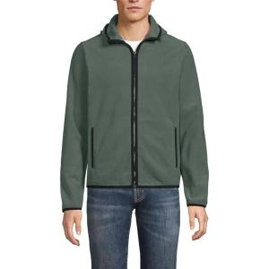 Lands’ End Men’s Anyweather Fleece Hooded Full Zip Jacket(Spruce)