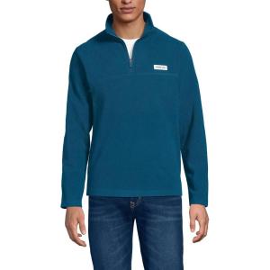 Lands’ End Men’s Anyweather Fleece Quarter Zip Pullover(Evening Bay)