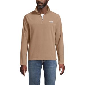Lands’ End Men’s Anyweather Fleece Quarter Zip Pullover(Honey Beige)