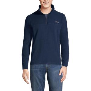Lands’ End Men’s Anyweather Fleece Quarter Zip Pullover(Radiant Navy)