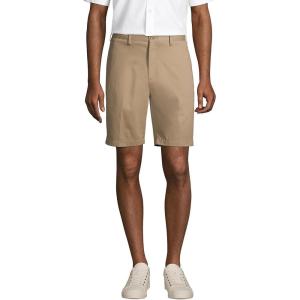 Lands’ End Men’s Big 9″ Traditional Fit No Iron Chino Shorts(Khaki)