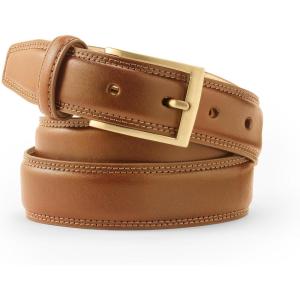 Lands’ End Men’s Classic Leather Chino Belt(Chestnut)