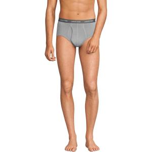 Lands’ End Men’s Comfort Knit Brief 3 Pack(Black/Gray 3 Pack)