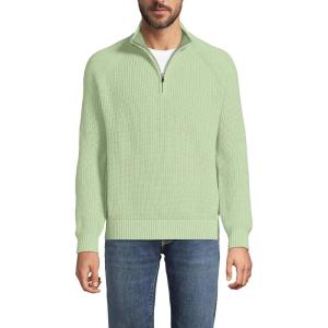 Lands’ End Men’s Drifter Quarter Zip Sweater(Antique Moss)