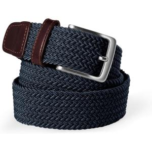 Lands’ End Men’s Elastic Braid Belt(Radiant Navy)