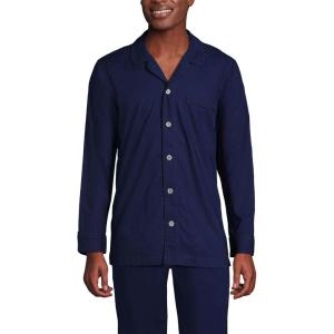 Lands’ End Men’s Essential Pajama Shirt(Deep Sea Navy)