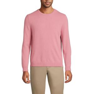 Lands’ End Men’s Fine Gauge Cashmere Sweater(Dark Shadow Pink)