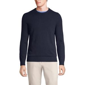 Lands’ End Men’s Fine Gauge Cashmere Sweater(Radiant Navy)