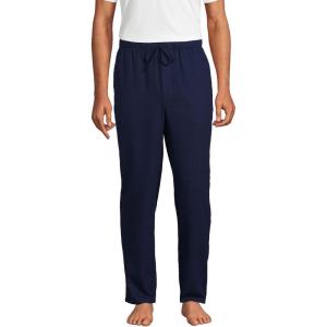 Lands’ End Men’s Flannel Pajama Pants(Deep Sea Navy)