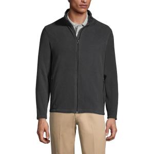 Lands’ End Men’s Full-Zip Mid-Weight Fleece Jacket(Dark Charcoal)