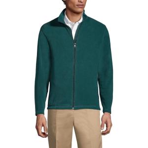 Lands’ End Men’s Full-Zip Mid-Weight Fleece Jacket(Evergreen)