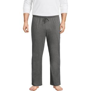 Lands’ End Men’s Knit Jersey Sleep Pants(Charcoal Heather)