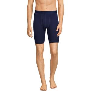 Lands’ End Men’s Longer Flex Performance Boxer Brief 3 pack(Deep Sea Navy)