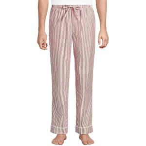 Lands’ End Men’s Poplin Pajama Pants(Bourbon Stripe)