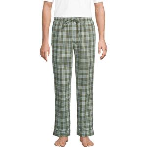 Lands’ End Men’s Poplin Pajama Pants(Forest Moss Plaid)
