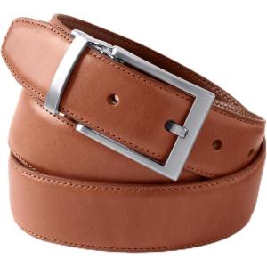 Lands’ End Men’s Reversible Belt(Cognac/Dark Brown)