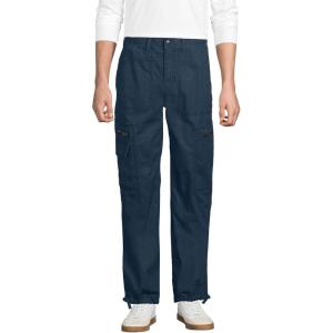 Lands’ End Men’s Ripstop Parachute Cargo Pants(Tonal Navy)