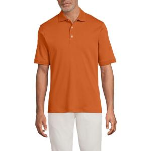 Lands’ End Men’s Short Sleeve American-Grown Supima Cotton Polo Shirt(Desert Clay)