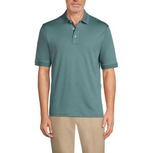 Lands’ End Men’s Short Sleeve American-Grown Supima Cotton Polo Shirt(Tourmaline)