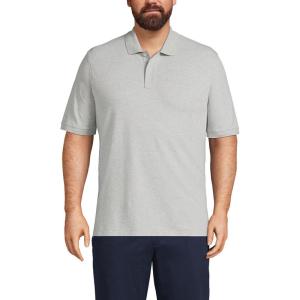 Lands’ End Men’s Short Sleeve Comfort-First Mesh Polo Shirt(Gray Heather)
