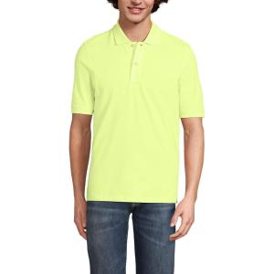 Lands’ End Men’s Short Sleeve Comfort-First Mesh Polo Shirt(Soft Limoncello Yellow)