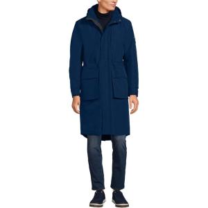Lands’ End Men’s Squall Waterproof Insulated Winter Stadium Coat(Deep Sea Navy)