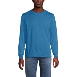 Lands’ End Men’s Super-T Long Sleeve T-Shirt(Blue Hyacinth)