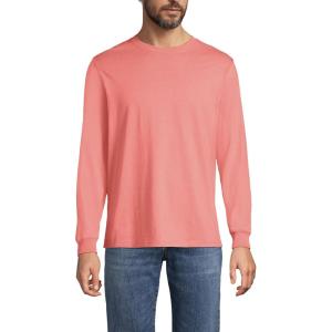 Lands’ End Men’s Super-T Long Sleeve T-Shirt(Coral Clay)