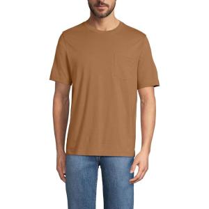 Lands’ End Men’s Super-T Short Sleeve T-Shirt with Pocket(Canyon Camel)