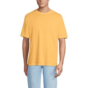 Lands’ End Men’s Super-T Short Sleeve T-Shirt(Washed Mango Garment Dye)