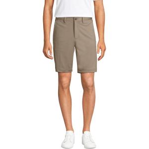 Lands’ End Men’s Traditional Fit 9″ Flex Performance Golf Shorts(Khaki)
