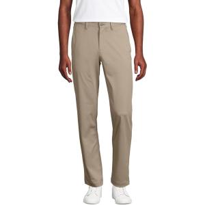Lands’ End Men’s Traditional Fit Flex Performance Stretch Golf Pants(Khaki)