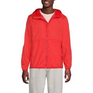 Lands’ End Men’s UPF 50 Windbreaker Jacket(Bright Cherry)