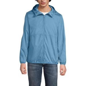 Lands’ End Men’s UPF 50 Windbreaker Jacket(Stonewash Blue)